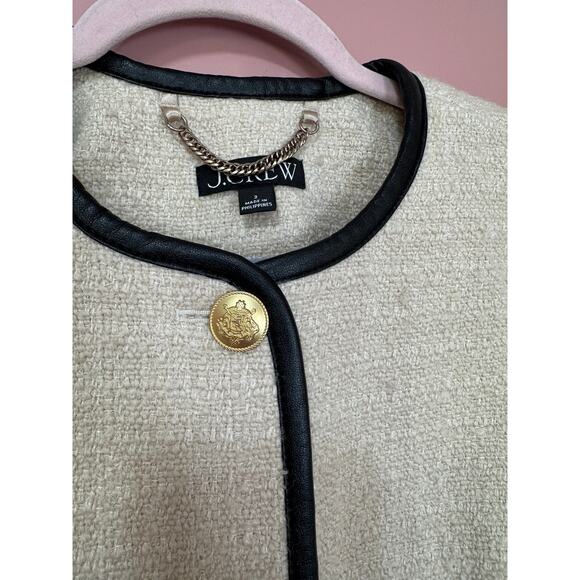 NEW J.Crew Tweed Lady Wool Blend Gold Button Jacket Size 2 - Picture 6 of 7
